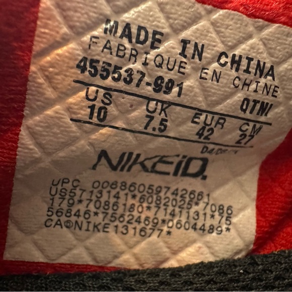 Nike Air Max Fitsole Running Shoes Women’s Size 10 Grey Red - Picture 9 of 9